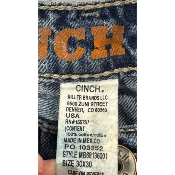Cinch Men’s 30x30 Relaxed Fit Jeans  Western Rodeo Bootcut Denim Cowboy USA - Picture 3 of 4